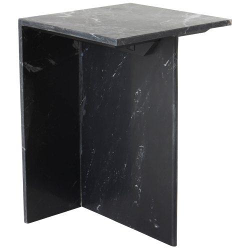 Jotex Černý mramorový odkládací stolek MELETO 35 x 35 cm Jotex