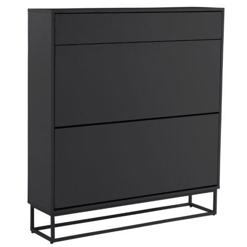 Jotex Černý lakovaný botník LYCKEBY 100 x 25 cm Jotex