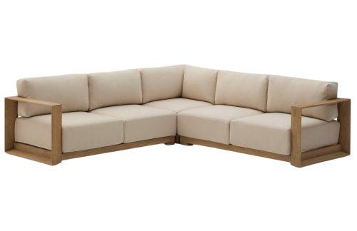 Béžová zahradní rohová pohovka Kave Home Ambra 248 cm Kave Home