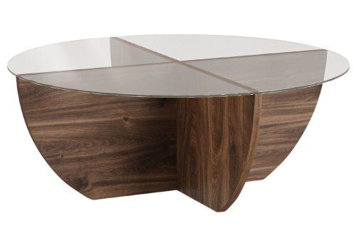 Skleněný kulatý konferenční stolek MICADONI Astrid 80 cm Micadoni