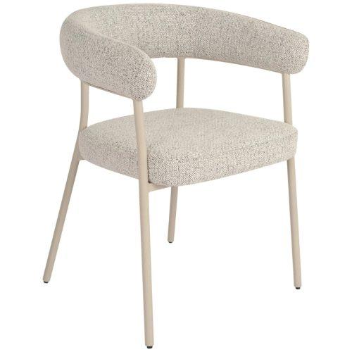 Nordic Living Světle béžová bouclé jídelní židle Rivon Nordic Living