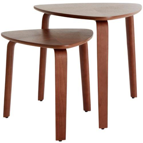 Jotex Set dvou ořechových odkládacích stolků TULUA 44 x 43/55 x 56 cm Jotex