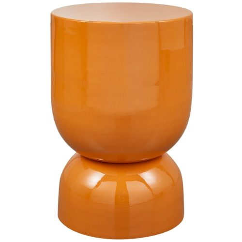 WOOOD Oranžový kovový odkládací stolek Hakee 32 cm WOOOD