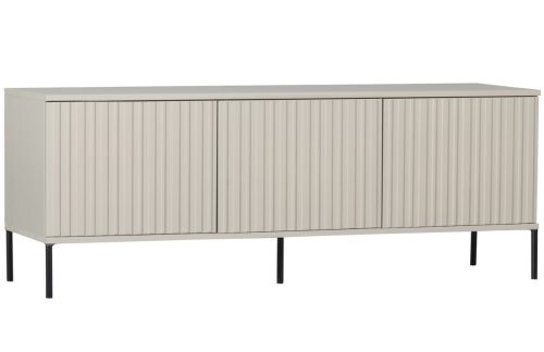 WOOOD Šedobéžový dřevěný TV stolek Gravia 150 x 44 cm WOOOD