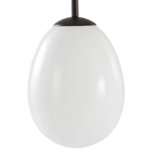 Jotex Opálově bílé skleněné závěsné světlo ROCHELLE 25 cm