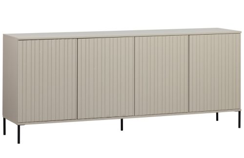WOOOD Šedobéžová dřevěná komoda Gravia 200 x 44 cm WOOOD
