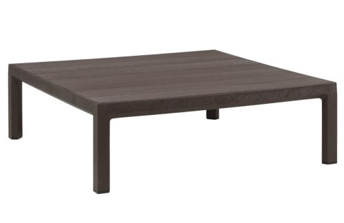 Nardi Tmavě hnědý plastový zahradní stolek Maximo Tavolino 80 x 80 cm Nardi