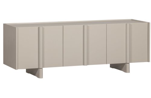 WOOOD Šedobéžový dřevěný TV stolek Bane 152 x 46 cm WOOOD