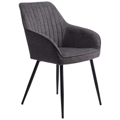 Tmavě šedá čalouněná jídelní židle Unique Furniture Nolan Unique Furniture