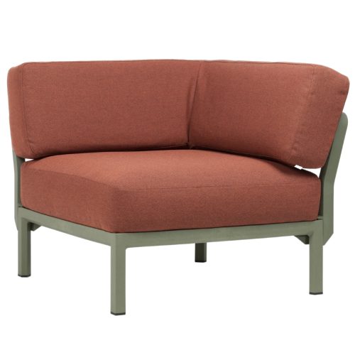 Nardi Červený zahradní rohový modul Maximo se zelenou podnoží Nardi