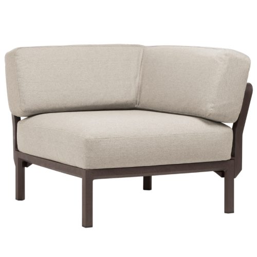 Nardi Béžový zahradní rohový modul Maximo s hnědou podnoží Nardi