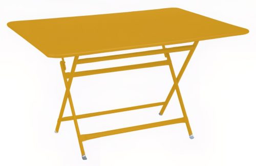 Žlutý kovový skládací stůl Fermob Caractére 128 x 90 cm Fermob