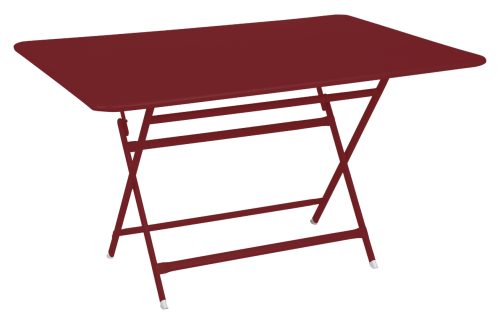 Červený kovový skládací stůl Fermob Caractére 128 x 90 cm Fermob