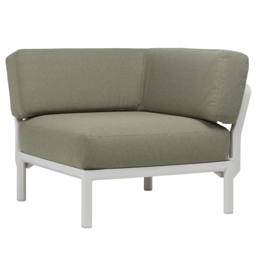 Nardi Zelený zahradní rohový modul Maximo s bílou podnoží Nardi