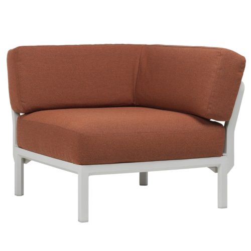 Nardi Červený zahradní rohový modul Maximo s bílou podnoží Nardi