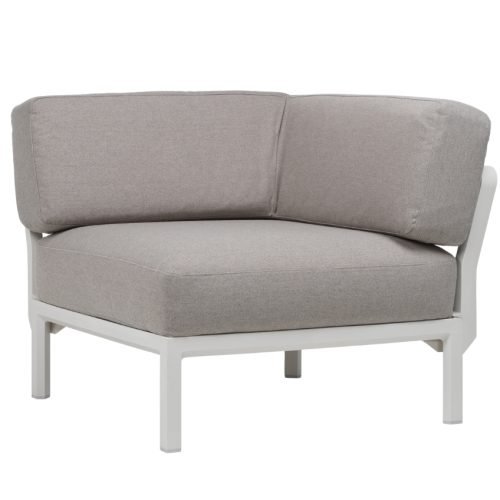 Nardi Šedý zahradní rohový modul Maximo s bílou podnoží Nardi