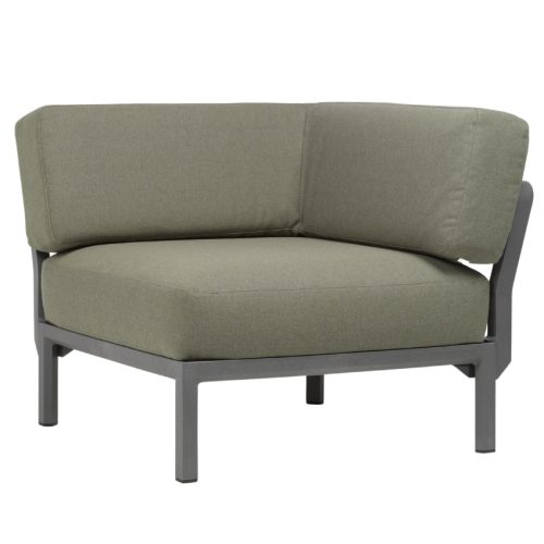 Nardi Zelený zahradní rohový modul Maximo se šedou podnoží Nardi