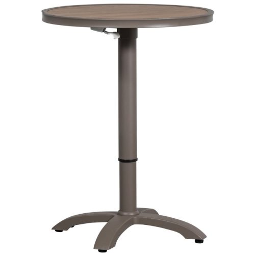 WOOOD Šedohnědý kovový zahradní barový stůl Jeff 70 cm WOOOD