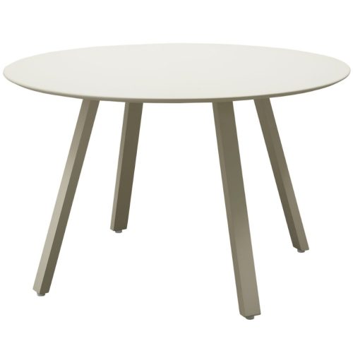 WOOOD Krémově bílý kovový zahradní jídelní stůl Arkes 120 cm WOOOD