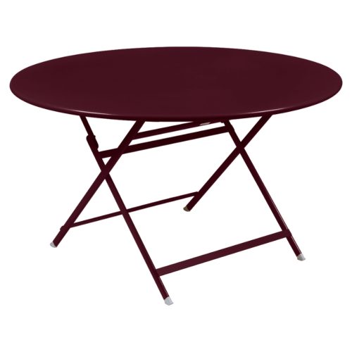Třešňově červený kovový skládací stůl Fermob Caractére 128 cm Fermob