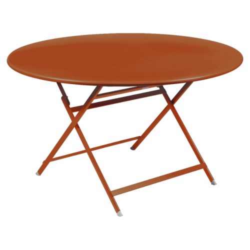 Oranžový kovový skládací stůl Fermob Caractére 128 cm Fermob