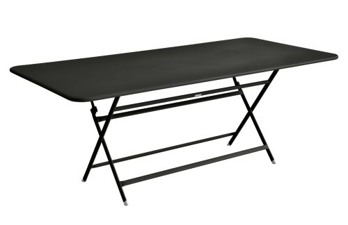 Černý kovový skládací stůl Fermob Caractére 190 x 90 cm Fermob