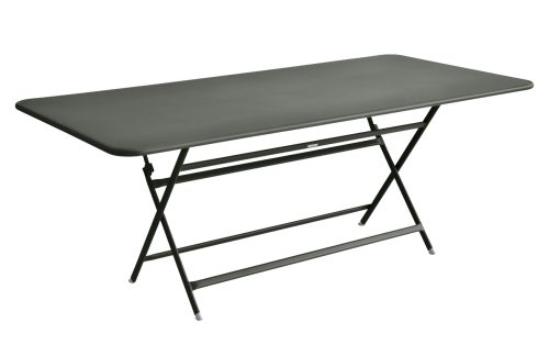 Šedozelený kovový skládací stůl Fermob Caractére 190 x 90 cm Fermob