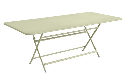Světle zelený kovový skládací stůl Fermob Caractére 190 x 90 cm Fermob