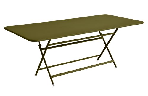 Zelený kovový skládací stůl Fermob Caractére 190 x 90 cm Fermob