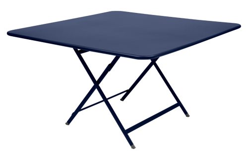 Tmavě modrý kovový skládací stůl Fermob Caractére 128 x 128 cm Fermob