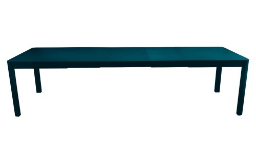 Modrý kovový rozkládací zahradní stůl Fermob Ribambelle 149/299 x 100 cm Fermob
