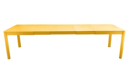Žlutý kovový rozkládací zahradní stůl Fermob Ribambelle 149/299 x 100 cm Fermob