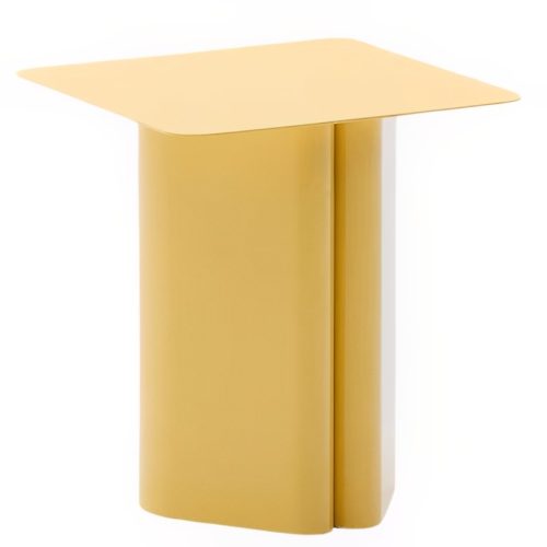 Žlutý kovový odkládací stolek Kave Home Arvin 42 x 42 cm Kave Home