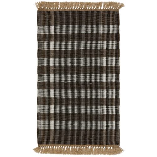 Černo-hnědý zahradní koberec Kave Home Barani 60 x 90 cm Kave Home