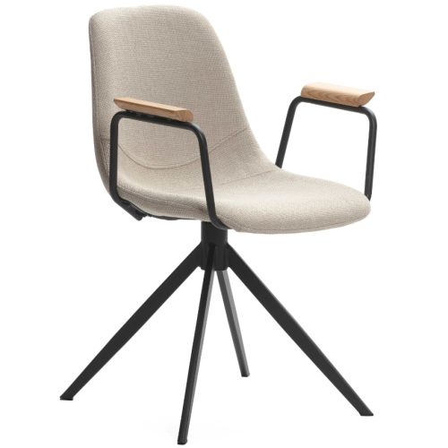 Béžová čalouněná otočná konferenční židle Marckeric Tali Marckeric