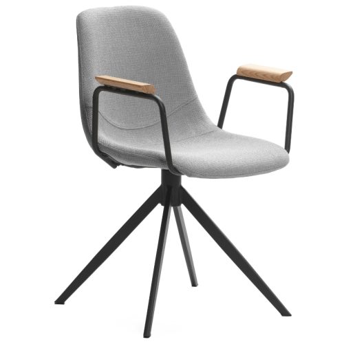 Světle šedá čalouněná otočná konferenční židle Marckeric Tali Marckeric