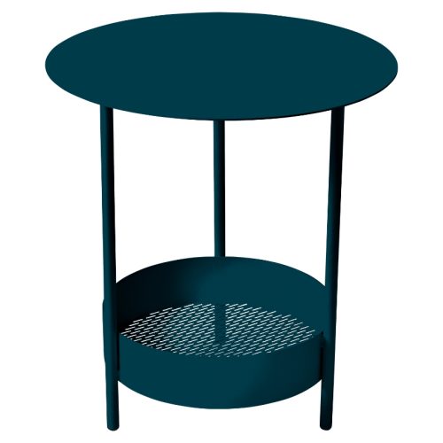 Modrý kovový zahradní odkládací stolek Fermob Salsa 50 cm Fermob
