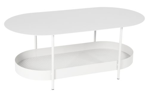 Bílý kovový zahradní konferenční stolek Fermob Salsa 113 x 58 cm Fermob