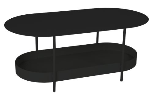 Černý kovový zahradní konferenční stolek Fermob Salsa 113 x 58 cm Fermob