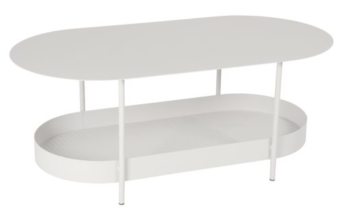 Světle šedý kovový zahradní konferenční stolek Fermob Salsa 113 x 58 cm Fermob