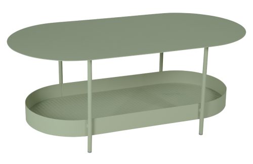 Kaktusově zelený kovový zahradní konferenční stolek Fermob Salsa 113 x 58 cm Fermob