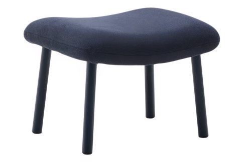Modrá čalouněná podnožka křeslo Kave Home Inari 60 x 50 cm Kave Home