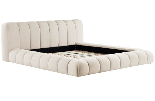 Jotex Krémově bílá čalouněná dvoulůžková postel DERMY 180 x 200 cm Jotex