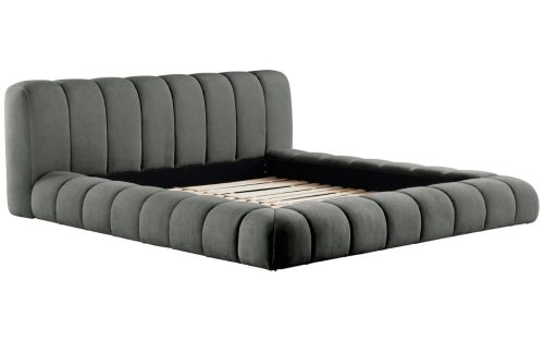Jotex Tmavě šedá čalouněná dvoulůžková postel DERMY 180 x 200 cm Jotex