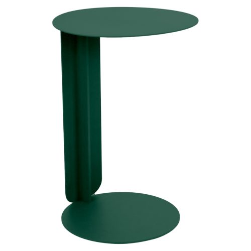 Tmavě zelený kovový zahradní odkládací stolek Fermob Bebop 40 cm Fermob