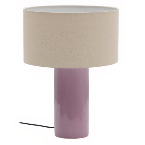Fialová keramická stolní lampa Kave Home Toneric Kave Home
