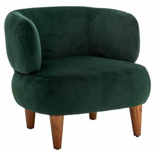 Zelené sametové křeslo Bloomingville Ruperta Bloomingville