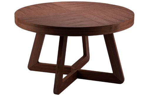 Hnědý dubový rozkládací jídelní stůl MICADONI Dustin 130/230 x 130 cm Micadoni