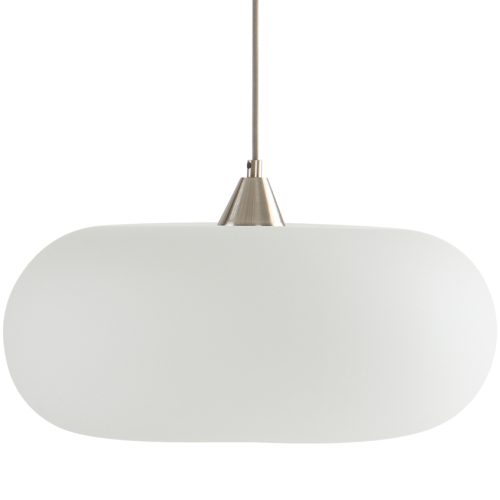 Jotex Bílé skleněné závěsné světlo THALIA 43 cm Jotex