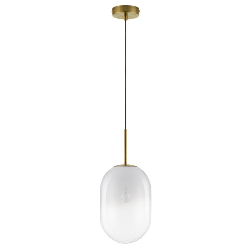 Bílé skleněné závěsné světlo Nova Luce Chrysi 18 cm Nova Luce